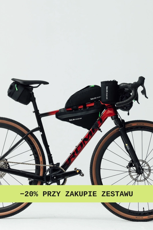 PAK.IN Zestaw Bikepacking – torby rowerowe Cordura 560dtex, ręcznie szyte w Polsce, rower gravel